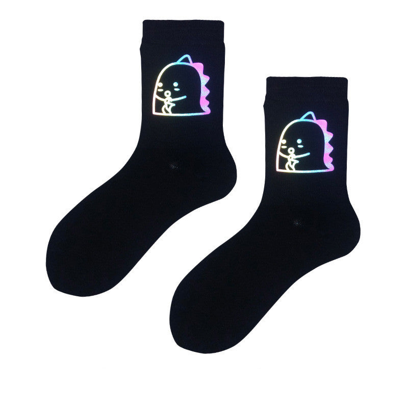All Match Couple Socks Long Tube Reflective